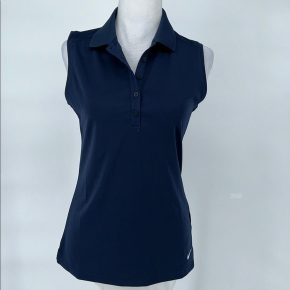 Nike Tops - Nike Golf Tour Performance Polo in Navy Blues Sleeveless Shirt size Small